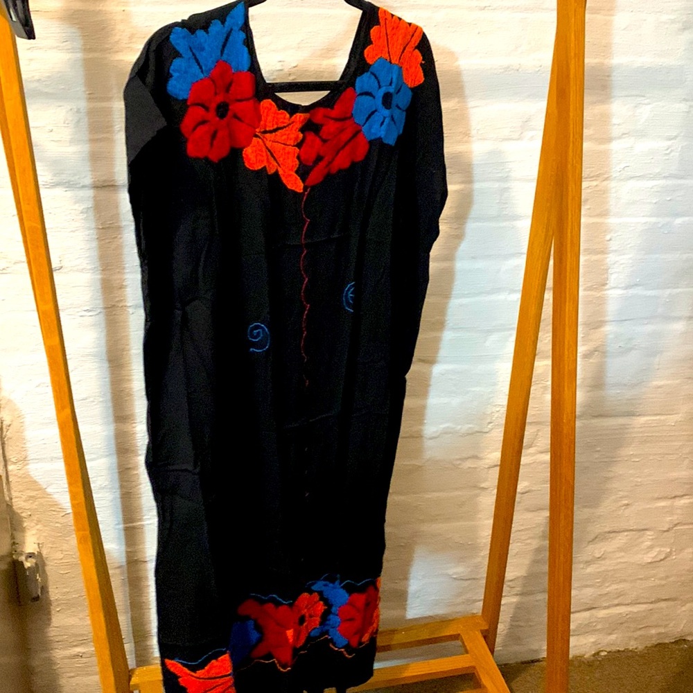 Oaxacan embroidered handmade dress